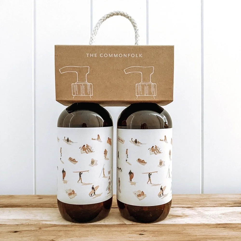 The Collective Folk Wash & Lotion Kit Beach from Above ft